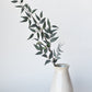 36" Faux Dark Green/Gray Ruscus Leaf Stem