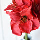 29" Faux Red Amaryllis Stem