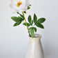 22" Faux White Peony Stem
