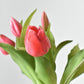11.75" Faux Real Touch Dark Pink Tulip Stem Bundle