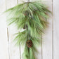 40" Faux Long Needle Pine Swag (w/o bow)