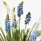 12.5" Faux Blue Muscari Bush Grape Hyacinth