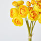 10" Faux Yellow Ranunculus Stem Bundle