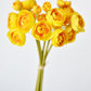 10" Faux Yellow Ranunculus Stem Bundle