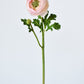 13" Faux Blush Ranunculus Stem