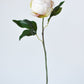 18" Faux Peony Bud Stem White