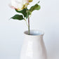 18" Faux Peony Bud Stem White