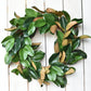 27" Faux Magnolia Leaf Wreath