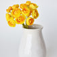 10" Faux Yellow Ranunculus Stem Bundle
