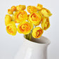 10" Faux Yellow Ranunculus Stem Bundle