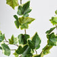 25" Faux  Variegated Green Ivy Stem