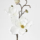 19" Faux Magnolia Stem White