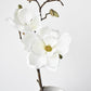 19" Faux Magnolia Stem White