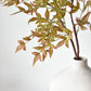 40" Faux Nandina Fall Foliage - Green/Burgundy