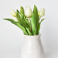 11.75" Faux Real Touch White Tulip Stem Bundle