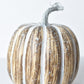 7"Hx5.5"W Faux Pumpkin Beige White - Tall