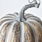 7"Hx5.5"W Faux Pumpkin Beige White - Tall