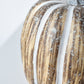 7"Hx5.5"W Faux Pumpkin Beige White - Tall