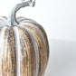 7"Hx5.5"W Faux Pumpkin Beige White - Tall