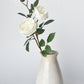 29" Faux Cabbage Rose Stem White