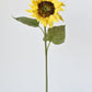25" Faux Sunflower Stem Yellow