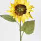 25" Faux Sunflower Stem Yellow