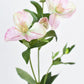 25" Faux Helleborus Stem Pink / Green