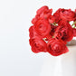 10.5" Faux Red Ranunculus Stem Bundle