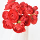 10.5" Faux Red Ranunculus Stem Bundle