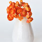 10.5" Faux Peachy Orange Ranunculus Stem Bundle