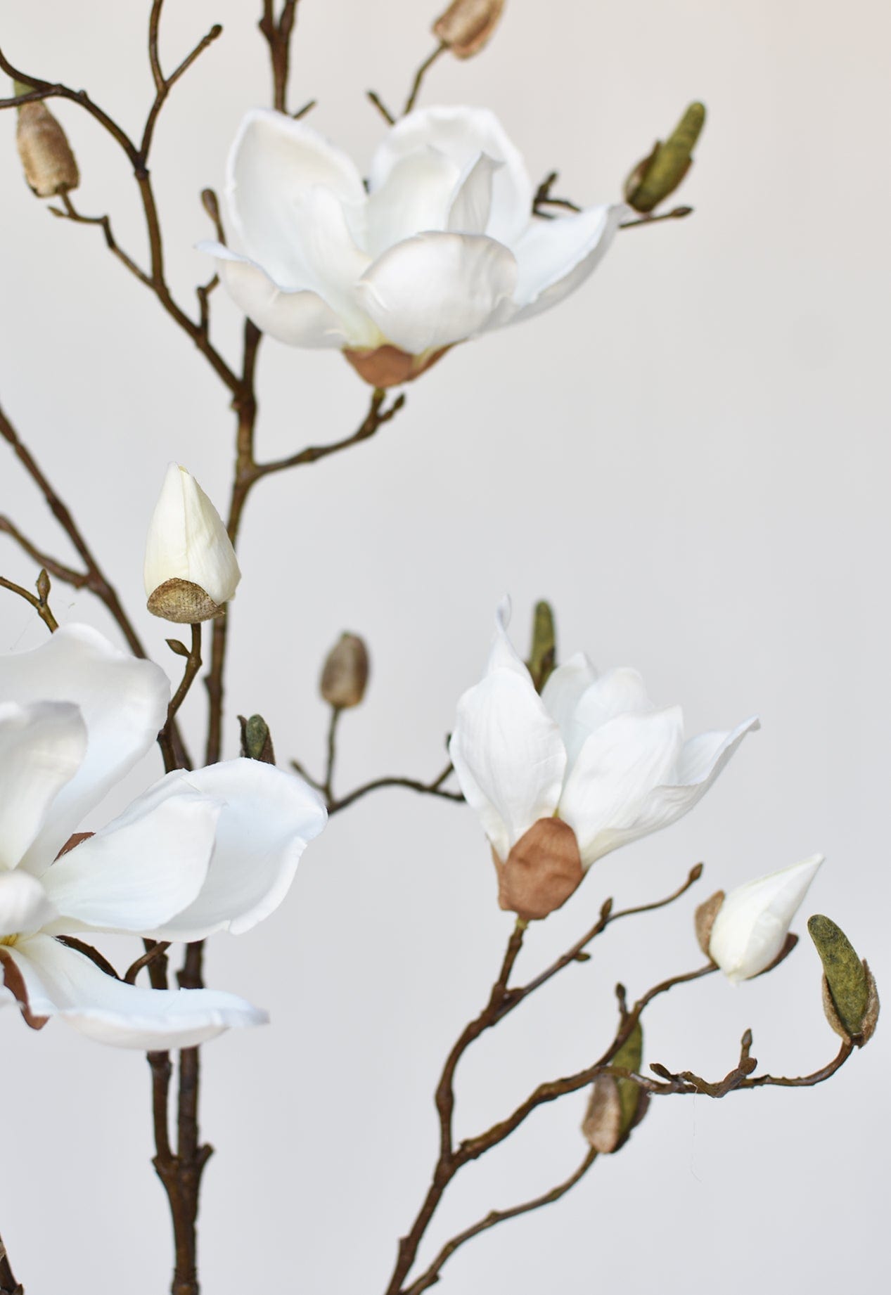 40" Faux Magnolia Branch Stem