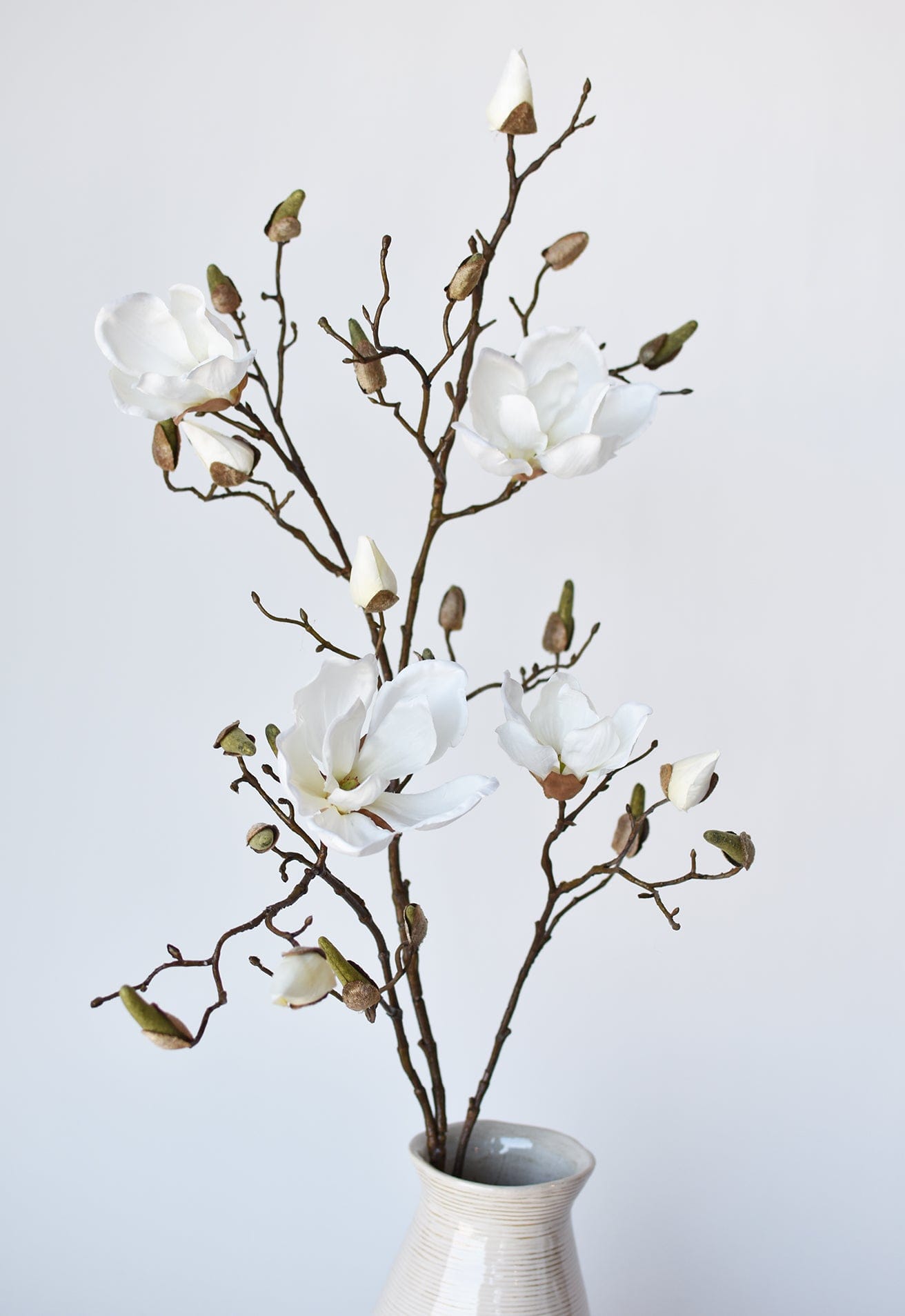 40" Faux Magnolia Branch Stem
