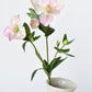 25" Faux Helleborus Stem Pink / Green