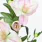 25" Faux Helleborus Stem Pink / Green