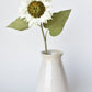 25" Faux Sunflower Stem White