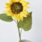 25" Faux Sunflower Stem Yellow