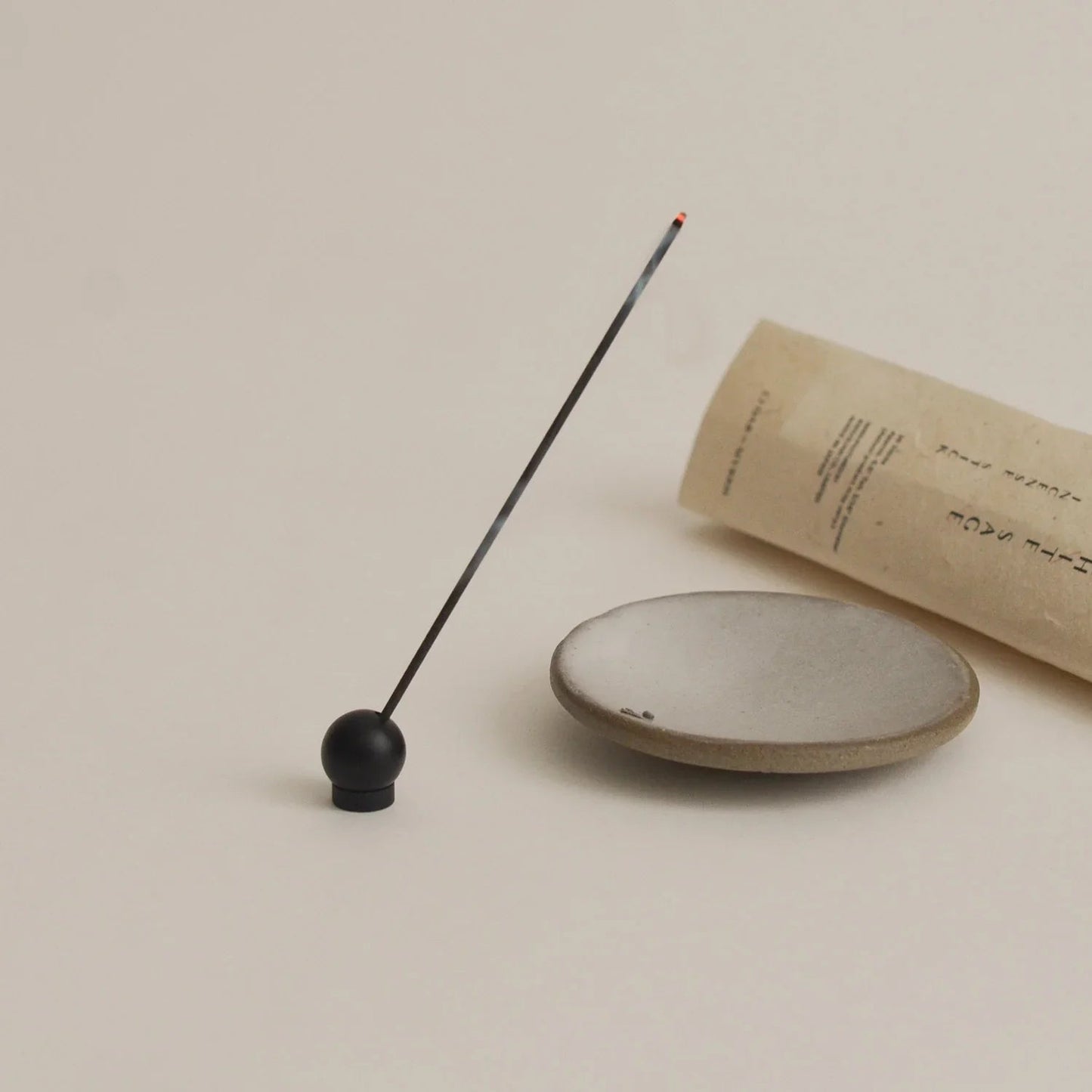 Black Sphere Brass Incense Holder