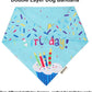 Dog Birthday Bandana, Party Hat & Bow Tie Set for Small- Large Dogs