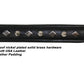 Derby Dog Designer Series USA Leather Spikes and Diamond Padded Dog Collar with Stainless Steel Rolled Buckle for Comfort