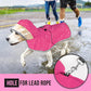 Dog Raincoat with Clear Hood Reflective Trim Adjustable XS–3XL in 3 colors