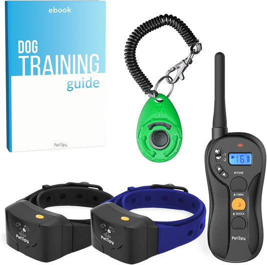 Dog Training Collar Remote Beep Vibration Shock Waterproof 1 or 2 Dogs