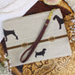 Dog Walk Wristlet Purse