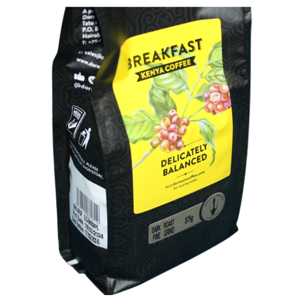 Dormans Breakfast Kenya Coffee - Dark Roast, Fine Grind 375g