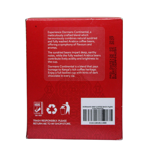 DORMANS CONTINENTAL DRIP BAG 11G