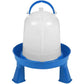 Miller Double-Tuf Poultry Waterer with Legs 1.5 Quart Impact-Resistant Plastic Blue/White