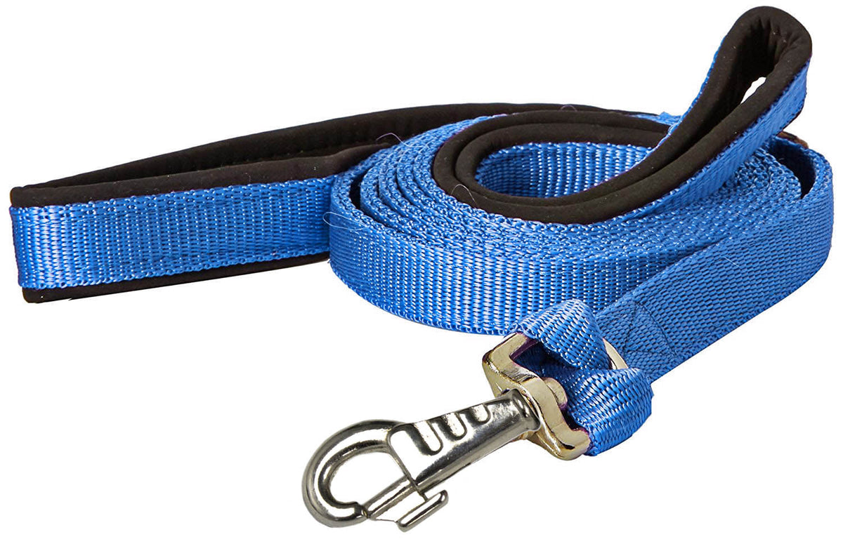 Correa para perro acolchada de doble asa con mosquetón reemplazable garantizado, 1" x 6'