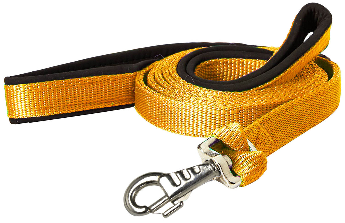 Correa para perro acolchada de doble asa con mosquetón reemplazable garantizado, 1" x 6'