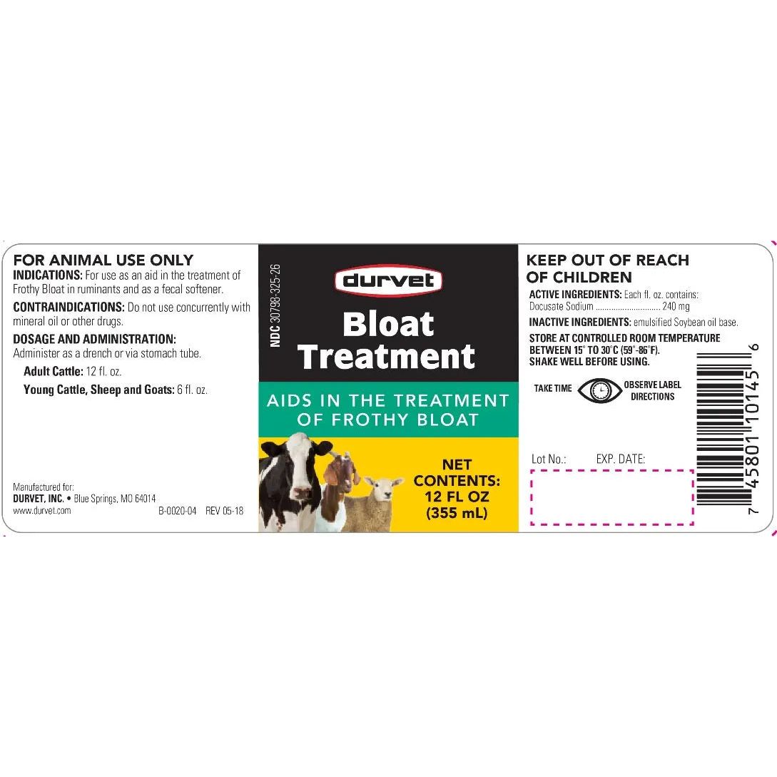 Durvet Bloat Treatment Cattle Sheep Goats Frothy Bloat Relief & Rumen Support 12 oz.
