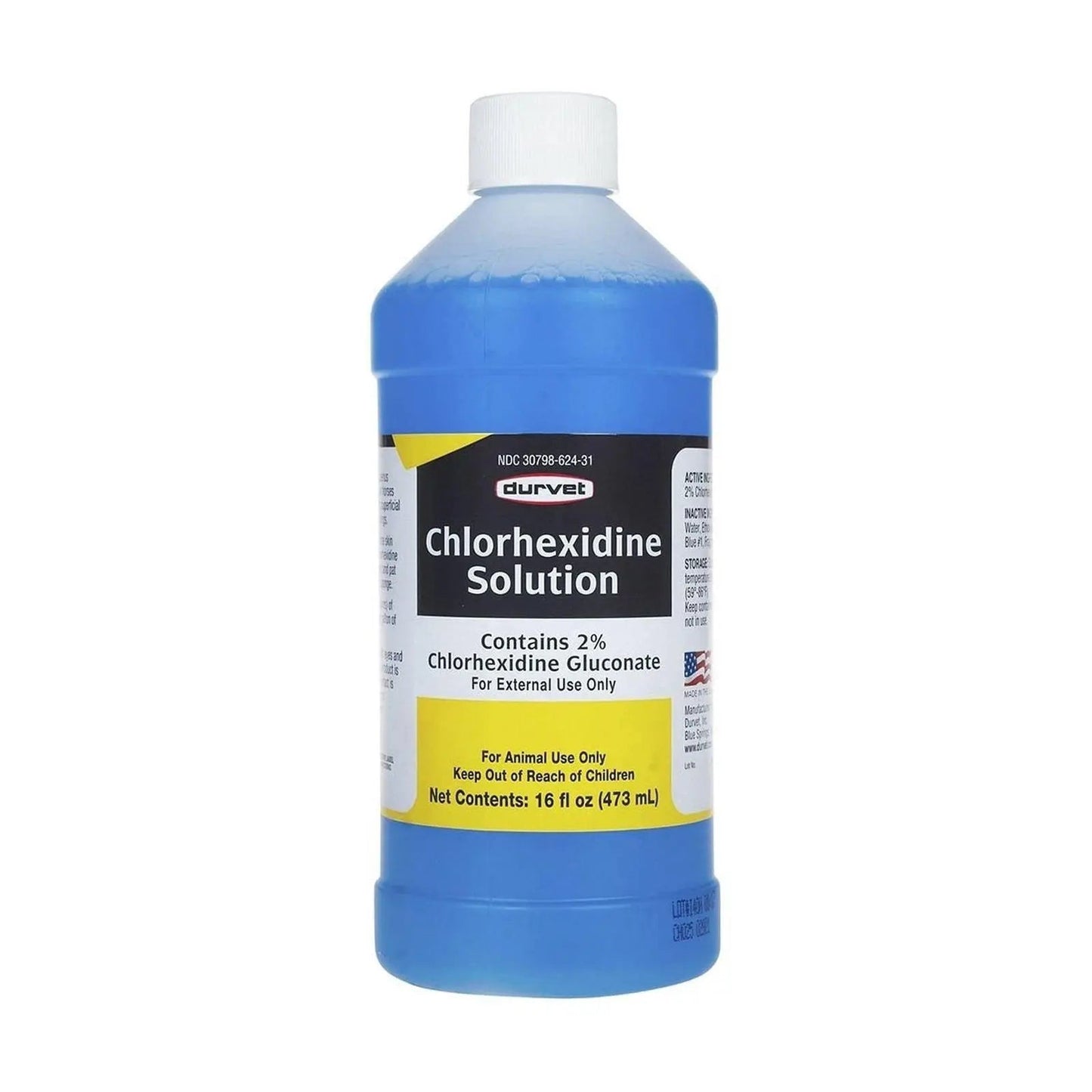 Durvet Chlorhexidine 2% Solution Antiseptic & Antimicrobial Disinfectant 16 oz.