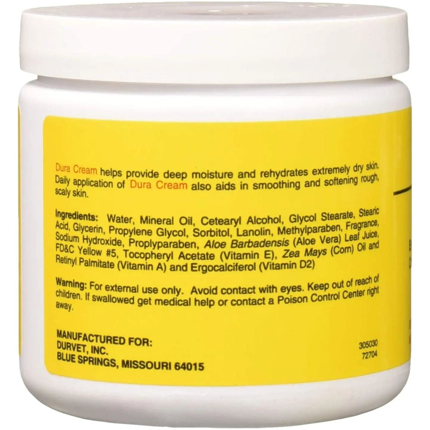 Durvet Duracream Emollient and Barrier Cream for Dairy Cattle Goats Sheep 1 lb.